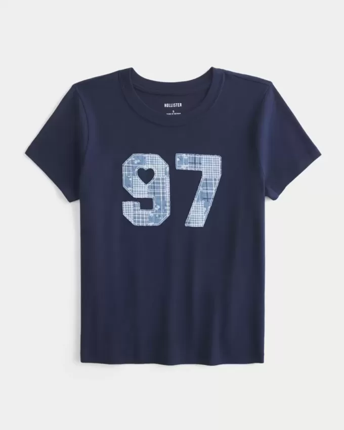 Number Graphic Baby Tee Number Graphic Baby Tee