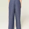Number Graphic Baggy Flannel Pants