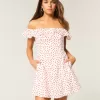 Off-the-Shoulder A-Line Ruffle Mini Dress Off-the-Shoulder A-Line Ruffle Mini Dress