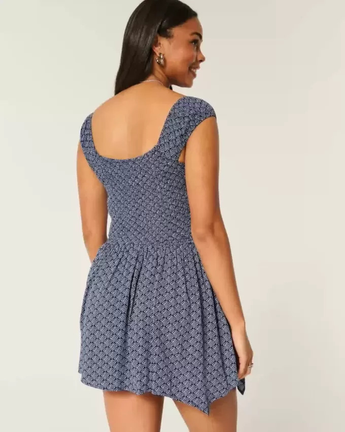 Off-the-Shoulder Asymmetrical Hem Mini Dress