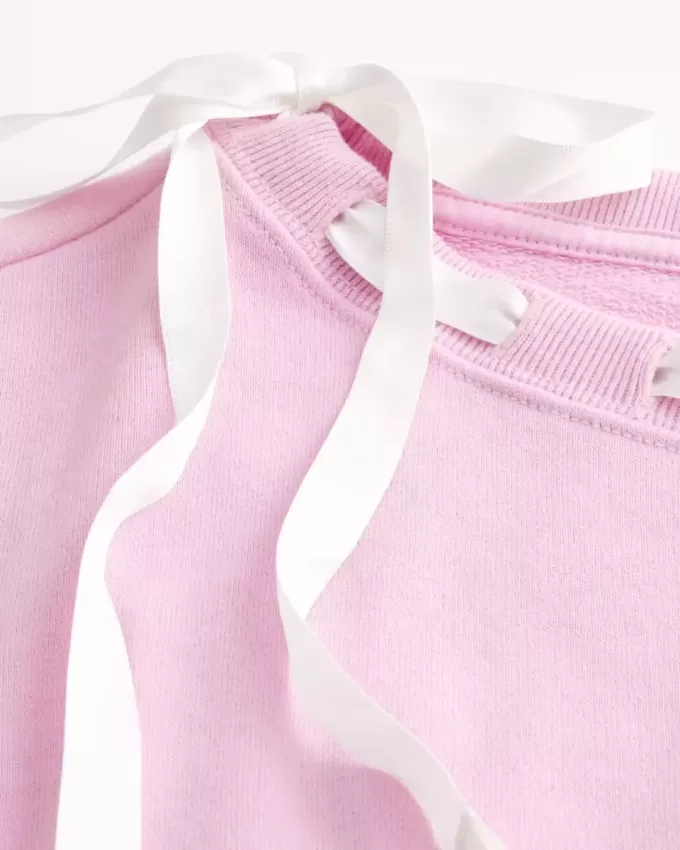 Off-the-Shoulder Tie Sweatshirt Off-the-Shoulder Tie Sweatshirt