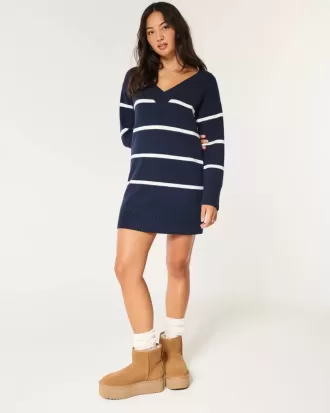 On/Off the shoulder Jersey Sweater Dress