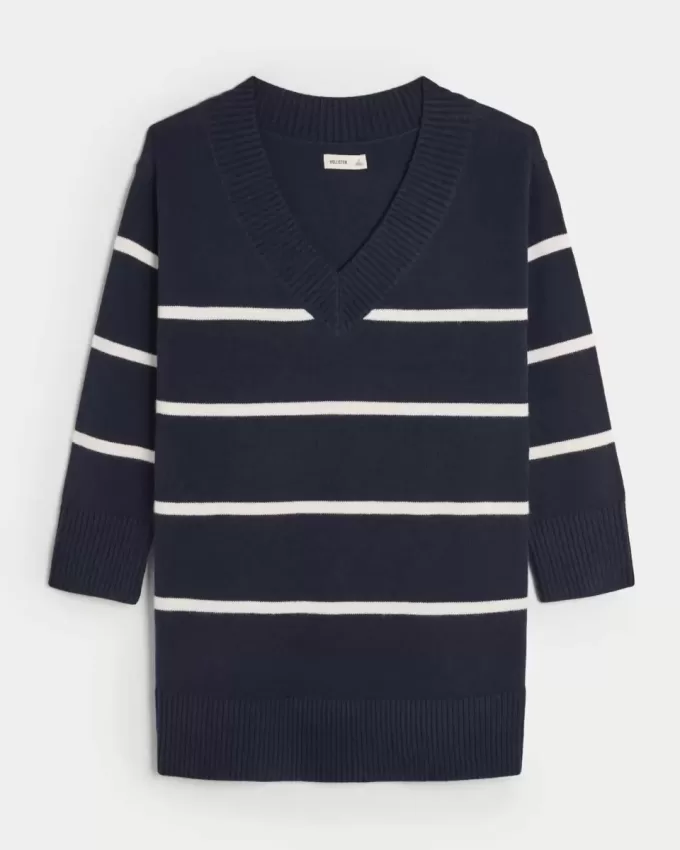 On/Off the shoulder Jersey Sweater Dress