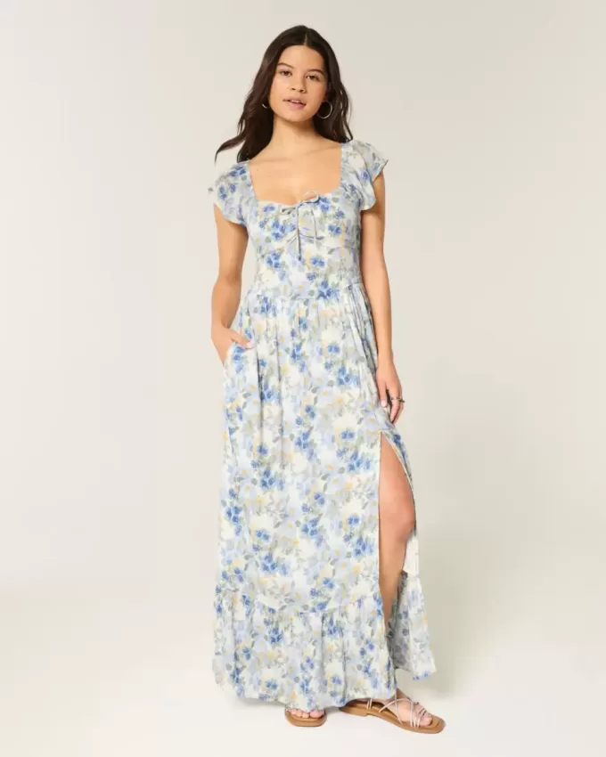 On/Off-the-Shoulder Maxi Dress