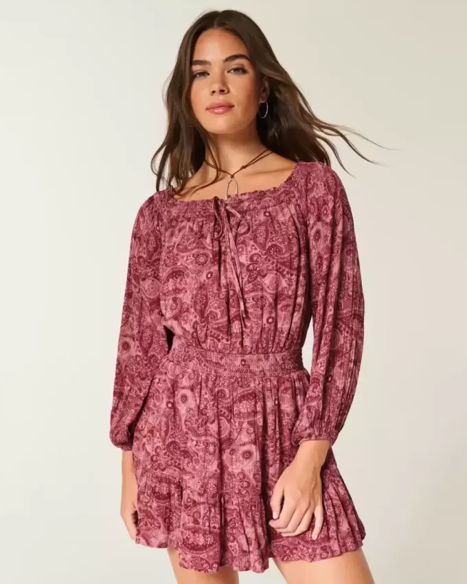 On/Off-the-Shoulder Woven Dress On/Off-the-Shoulder Woven Dress
