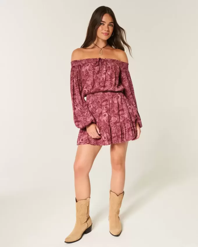 On/Off-the-Shoulder Woven Dress On/Off-the-Shoulder Woven Dress
