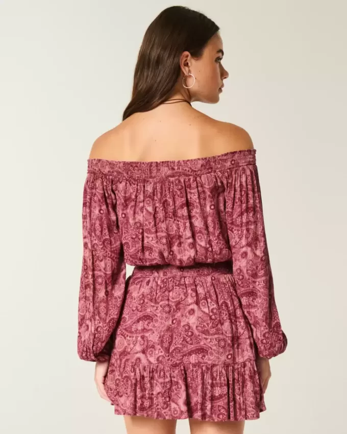 On/Off-the-Shoulder Woven Dress On/Off-the-Shoulder Woven Dress