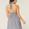 Open Back Halter Mini Dress