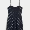 Open-Back Linen-Blend Mini Dress