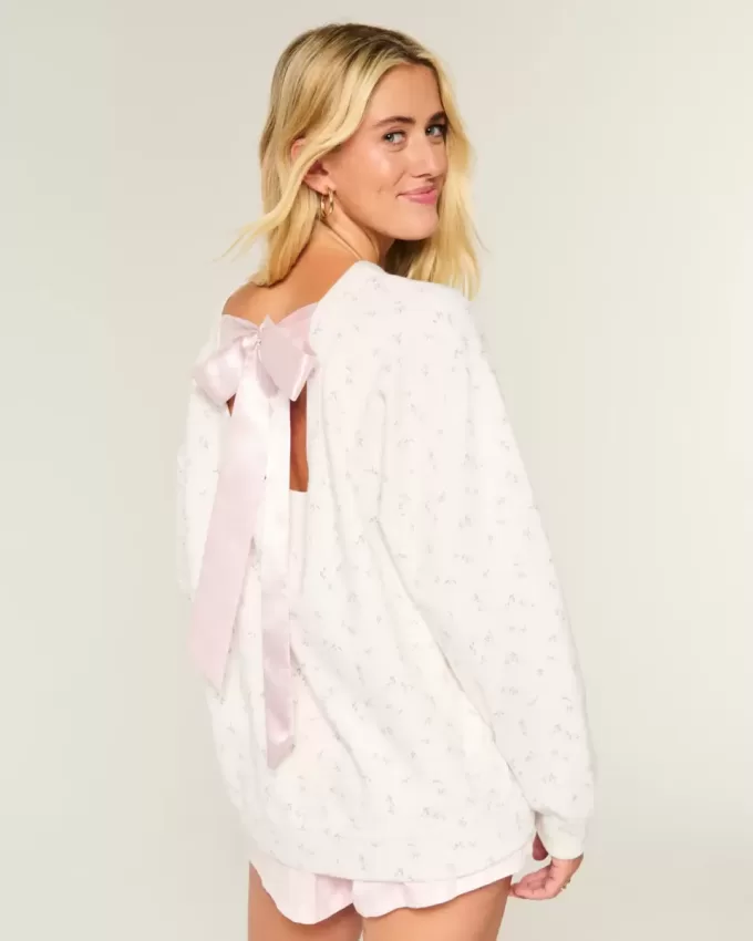 Oversized Back Bow Sweatshirt