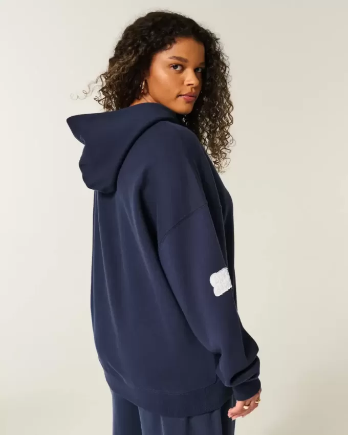 Oversized Bear Lake Graphic Hoodie