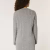 Oversized Cable-Knit Crew Sweater Dress