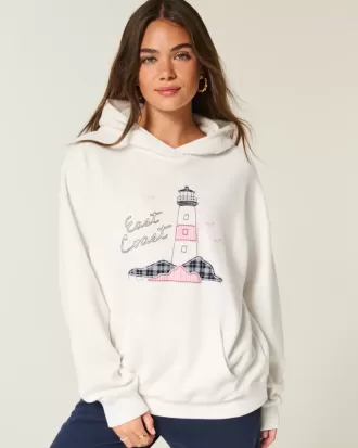 Oversized East Coast Graphic Hoodie Oversized East Coast Graphic Hoodie