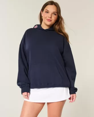 Oversized Fruit Graphic Hoodie