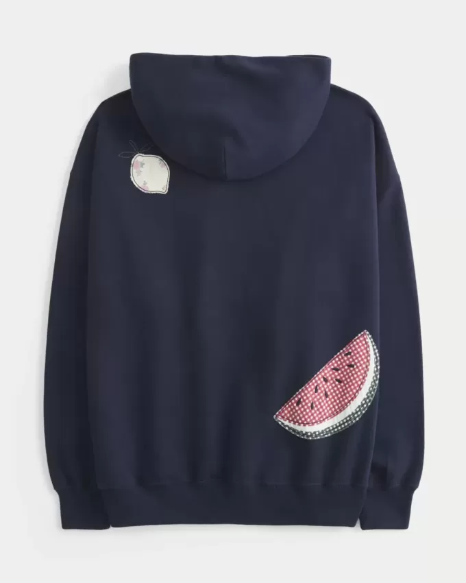 Oversized Fruit Graphic Hoodie Oversized Fruit Graphic Hoodie