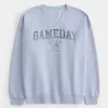 Oversized Gameday Graphic Notch-Neck Sweatshirt Oversized Gameday Graphic Notch-Neck Sweatshirt