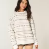 Oversized Heart Pattern Crew Sweater Oversized Heart Pattern Crew Sweater