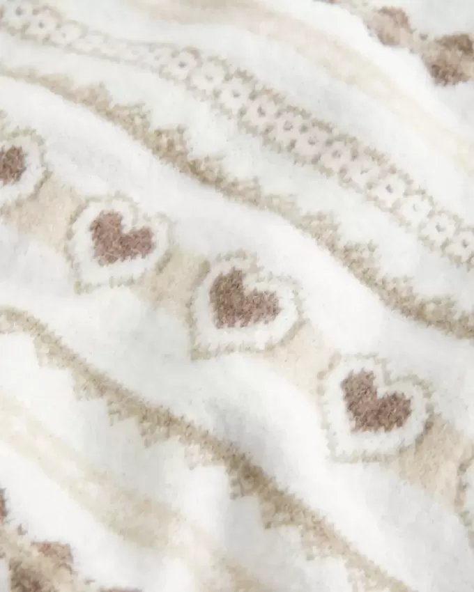 Oversized Heart Pattern Crew Sweater Oversized Heart Pattern Crew Sweater