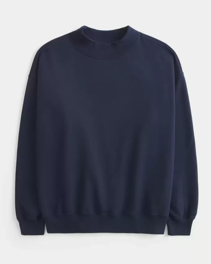Oversized Mock-Neck Sweatshirt