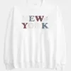 Oversized New York Graphic Crew Sweatshirt Oversized New York Graphic Crew Sweatshirt