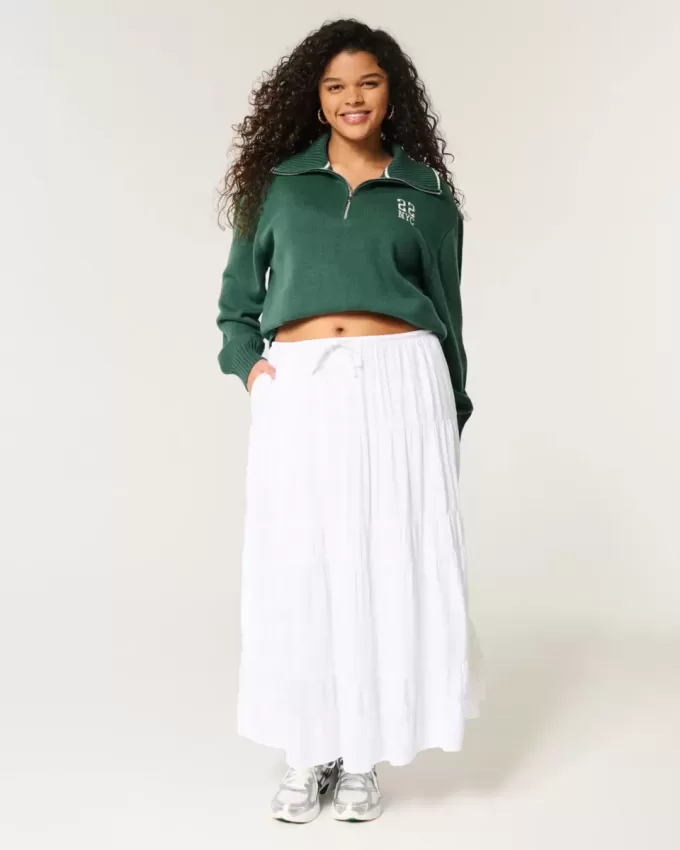 Oversized NYC Graphic Half-Zip Sweater