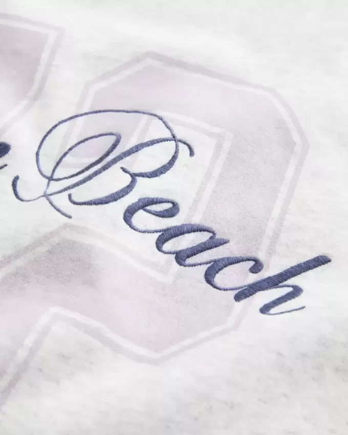 Oversized Ocean Beach Graphic Crew Sweatshirt Oversized Ocean Beach Graphic Crew Sweatshirt