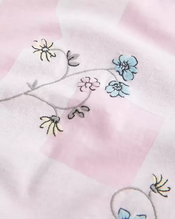 Oversized Off-the-Shoulder Varsity Floral Graphic Tee Oversized Off-the-Shoulder Varsity Floral Graphic Tee