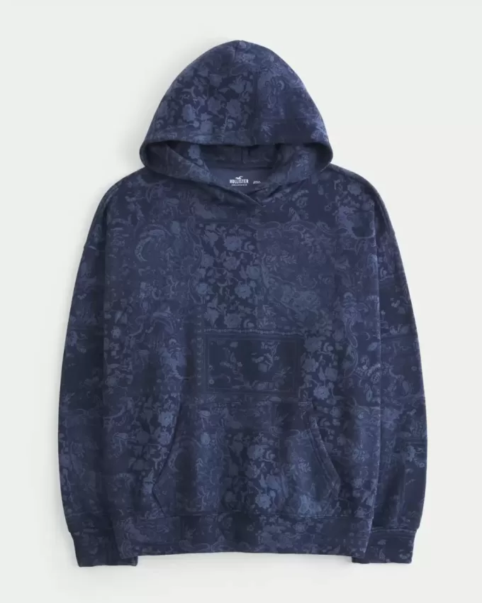 Oversized Pattern Hoodie