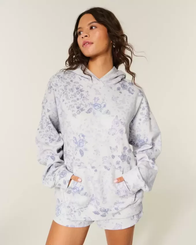 Oversized Pattern Hoodie