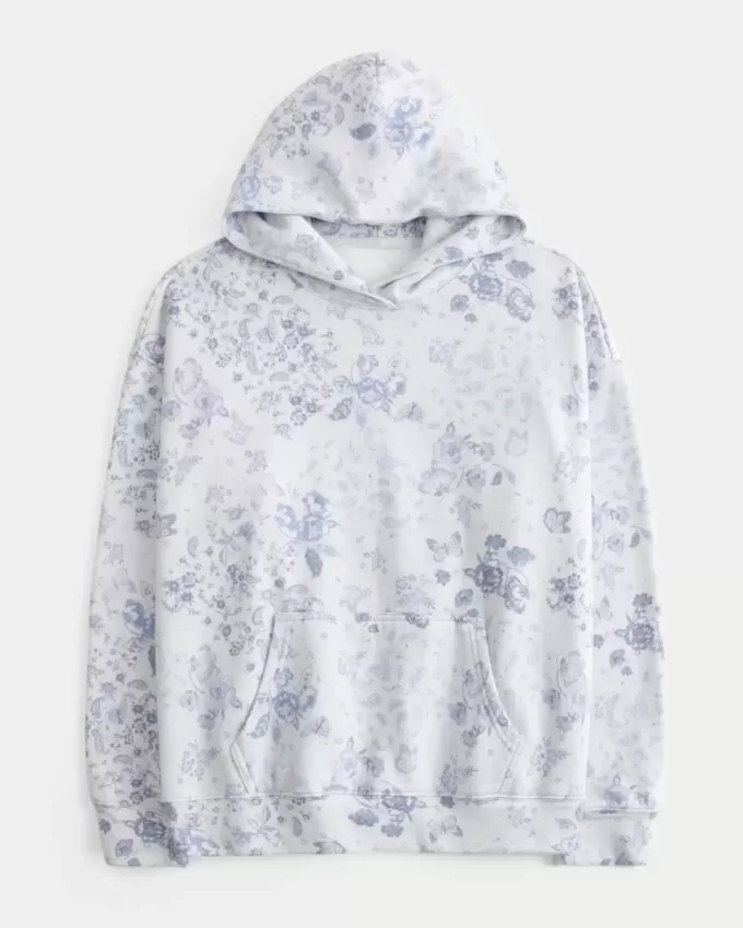 Oversized Pattern Hoodie