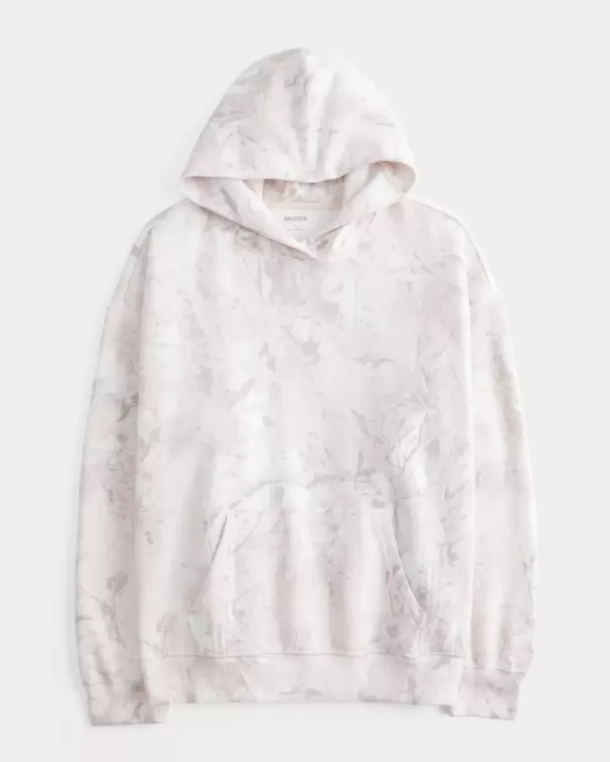 Oversized Pink Camo Hoodie