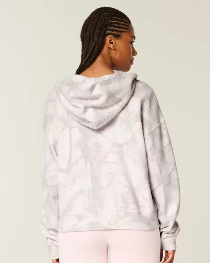 Oversized Pink Camo Zip-Up Hoodie Oversized Pink Camo Zip-Up Hoodie