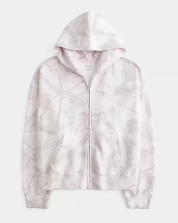 Oversized Pink Camo Zip-Up Hoodie Oversized Pink Camo Zip-Up Hoodie