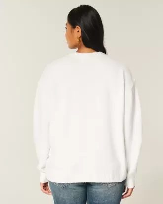 Oversized Teddy Bear Graphic Crew Sweater Oversized Teddy Bear Graphic Crew Sweater