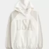 Oversized USA Graphic Hoodie Oversized USA Graphic Hoodie