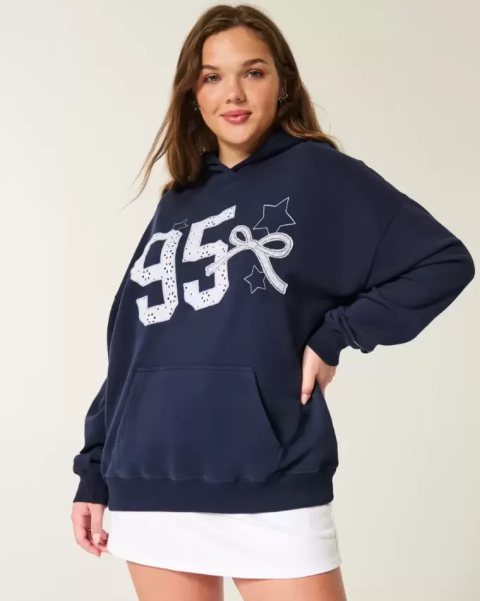 Oversized Varsity Graphic Hoodie Oversized Varsity Graphic Hoodie