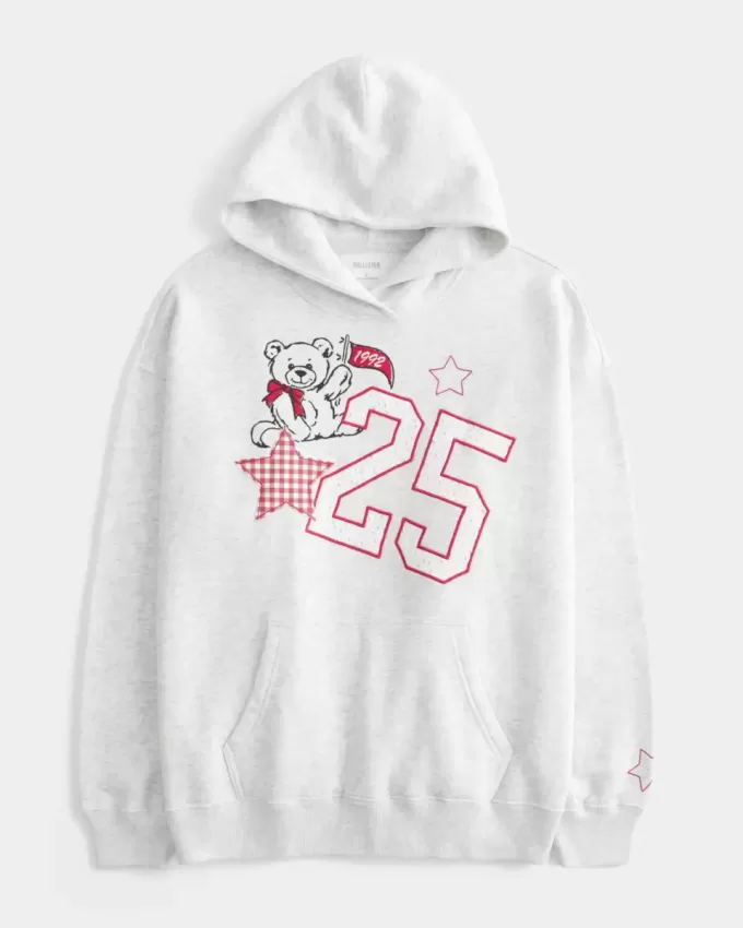 Oversized Varsity Graphic Hoodie
