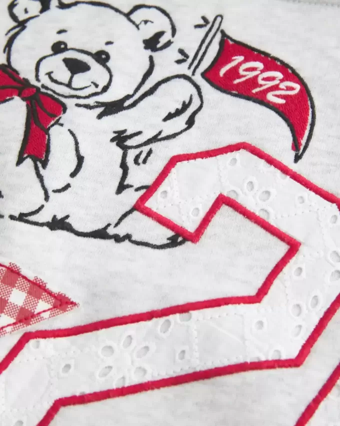 Oversized Varsity Graphic Hoodie