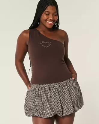 Plaid Bubble Mini Skirt