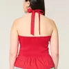 Pleated Open-Back Halter Top Pleated Open-Back Halter Top