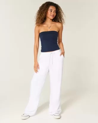 Pull-On Slub Pants