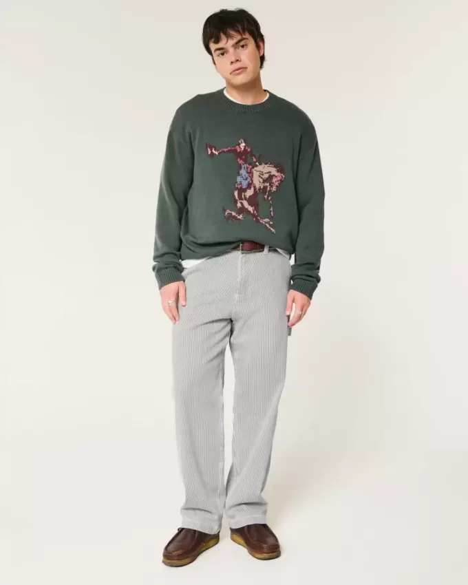 Railroad Stripe Baggy Painter Jeans Railroad Stripe Baggy Painter Jeans