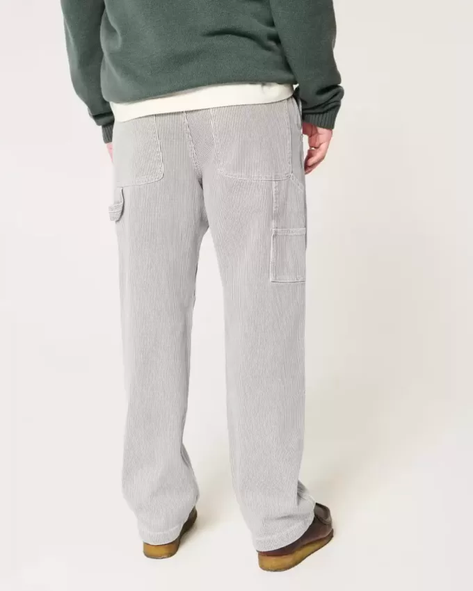 Railroad Stripe Baggy Painter Jeans Railroad Stripe Baggy Painter Jeans