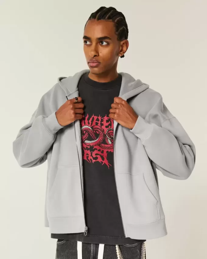 Rectangle Fit Zip-Up Hoodie Rectangle Fit Zip-Up Hoodie