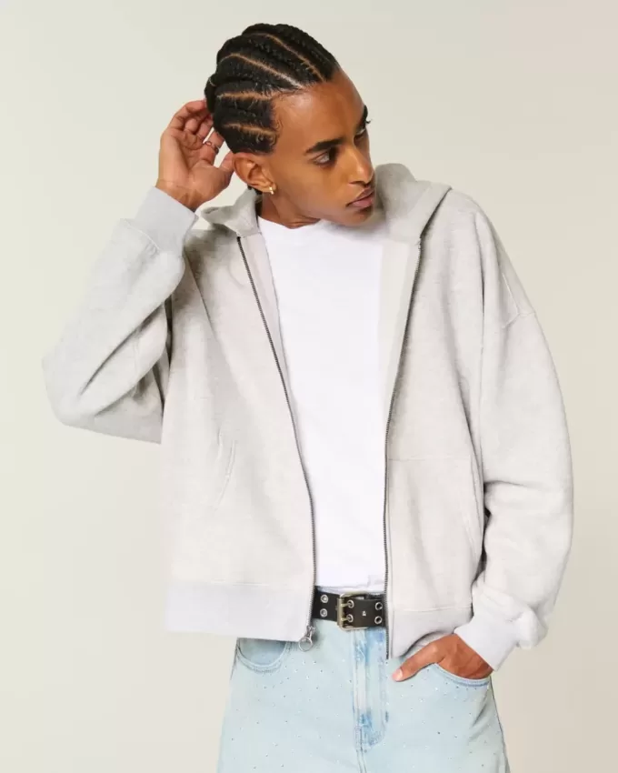 Rectangle Fit Zip-Up Hoodie Rectangle Fit Zip-Up Hoodie