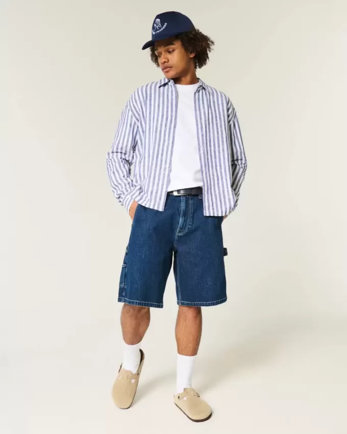 Relaxed Linen-Blend Shirt Relaxed Linen-Blend Shirt