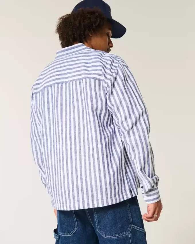 Relaxed Linen-Blend Shirt Relaxed Linen-Blend Shirt