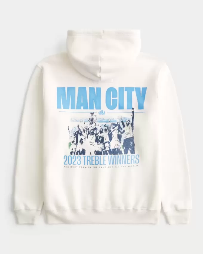 Relaxed Manchester City Graphic Hoodie Relaxed Manchester City Graphic Hoodie