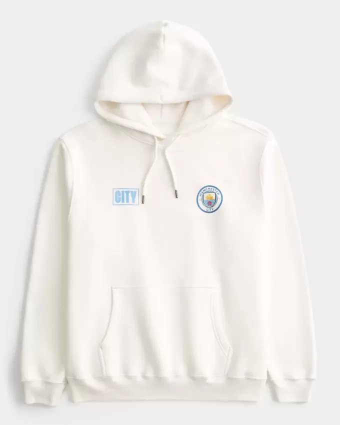 Relaxed Manchester City Graphic Hoodie Relaxed Manchester City Graphic Hoodie