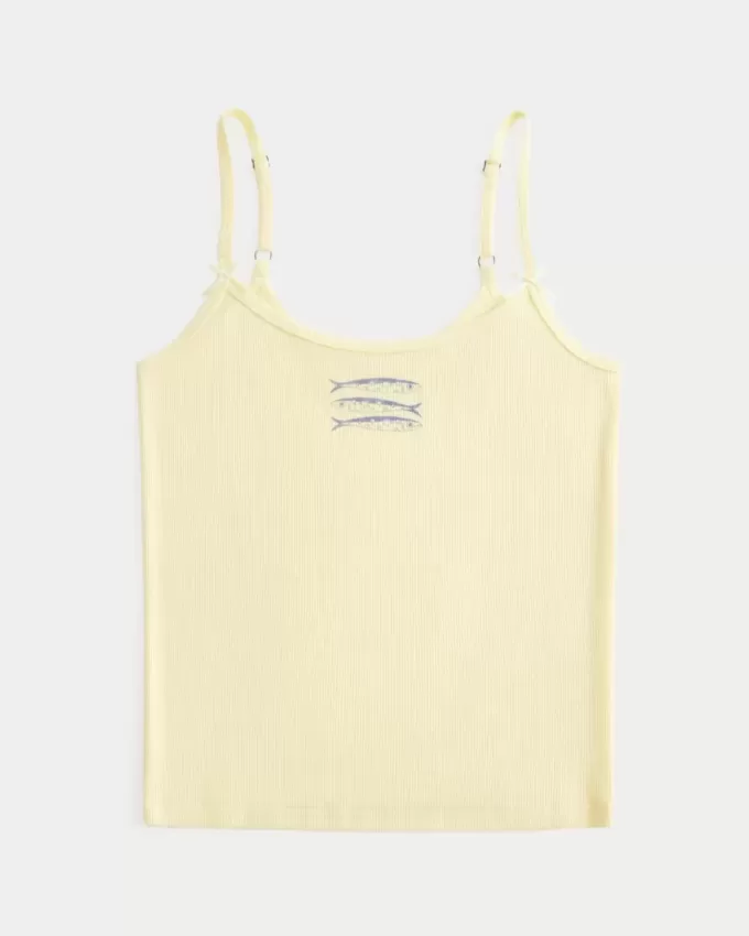 Ribbed Fish Graphic Cami Ribbed Fish Graphic Cami